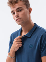 Vyriški polo marškinėliai Ombre S1374 tamsiai mėlyni kaina ir informacija | Vyriški marškinėliai | pigu.lt