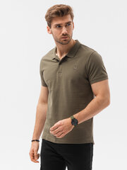 Рубашка поло мужская Ombre S1374, темно-зеленая цена и информация | Мужские футболки | pigu.lt