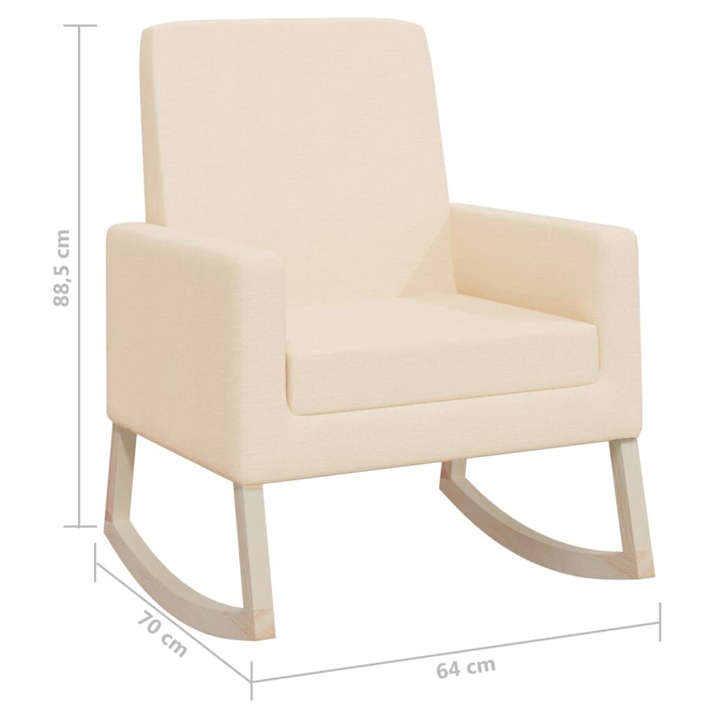 Supama kėdė, kreminės spalvos, audinys kaina ir informacija | Svetainės foteliai | pigu.lt