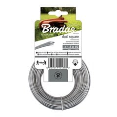 Trimerio valas Bradas RIPPER DUAL Square, 2,0mm x 50m kaina ir informacija | Sodo technikos dalys | pigu.lt