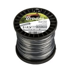 Trimerio valas Bradas RIPPER DUAL Star, 2,4mm x 100m kaina ir informacija | Sodo technikos dalys | pigu.lt