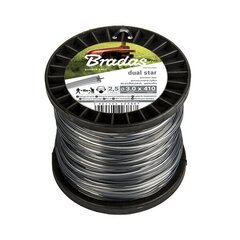 Trimerio valas Bradas RIPPER DUAL Star, 2,7mm x 100m kaina ir informacija | Sodo technikos dalys | pigu.lt