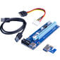 PCI-express X1 - X16 Riser + maitinimo laidas su Molex jungtimi kaina ir informacija | Kabeliai ir laidai | pigu.lt