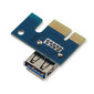 PCI-express X1 - X16 Riser + maitinimo laidas su Molex jungtimi kaina ir informacija | Kabeliai ir laidai | pigu.lt