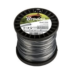 Trimerio valas Bradas RIPPER DUAL Star, 3,0mm x 100m kaina ir informacija | Sodo technikos dalys | pigu.lt