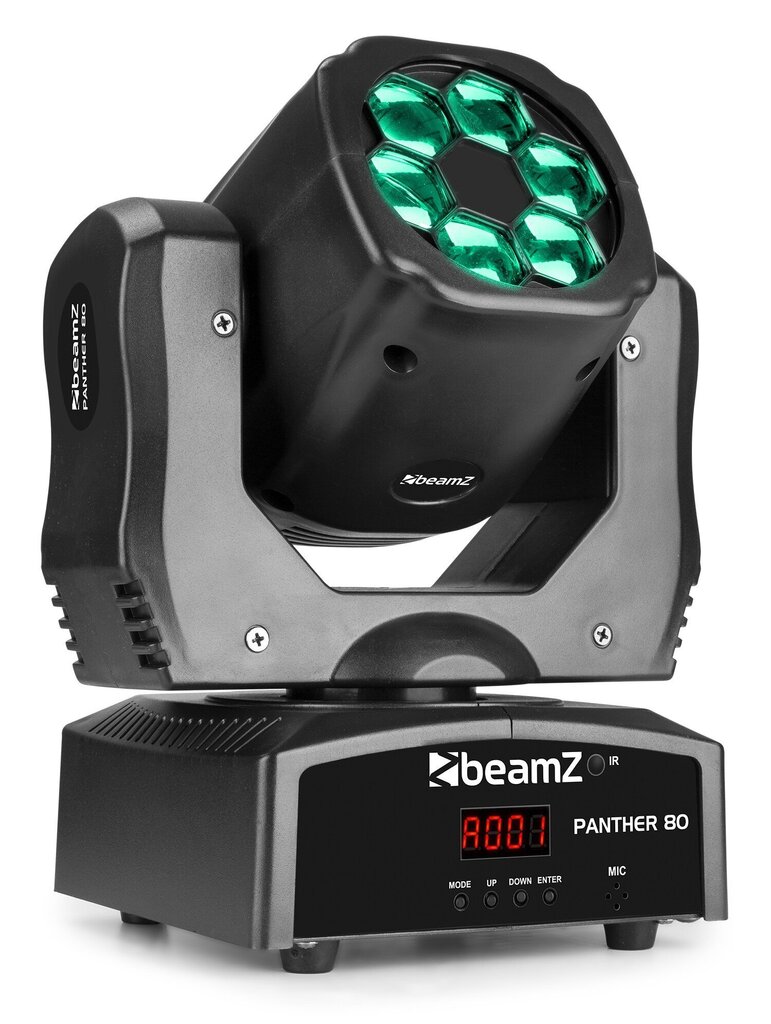BeamZ Panther 80 LED judanti galva su besisukančiais lęšiais kaina ir informacija | Dekoracijos šventėms | pigu.lt