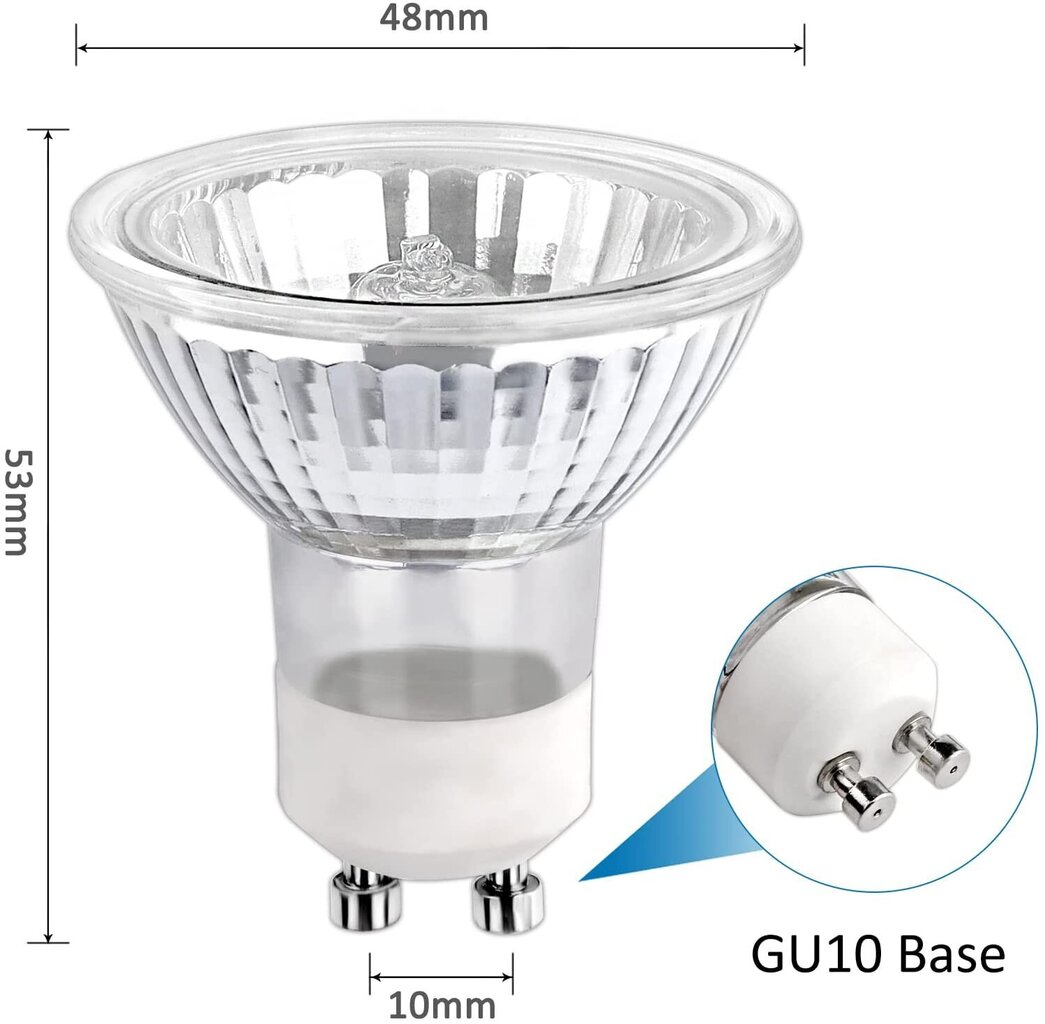 Halogeninė Lemputė G.LUX GU10, 40 W, 10 vnt pakuotė kaina ir informacija | Elektros lemputės | pigu.lt