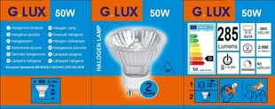 Halogeninės lemputės GU10 G.LUX 50W, 10 vnt pakuotė kaina ir informacija | Elektros lemputės | pigu.lt