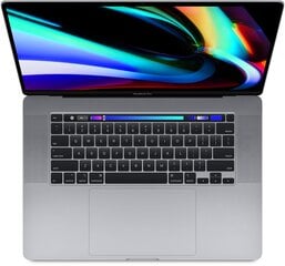 MacBook Pro 2019 Retina 16" 4xUSB-C - Core i7 2.6GHz / 16GB / 512GB SSD / SWE / Space Gray (atnaujintas, būklė A) kaina ir informacija | Nešiojami kompiuteriai | pigu.lt