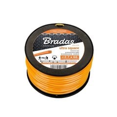 Trimerio valas Bradas ULTRA Square, 2,7mm x 197m (1,35kg) kaina ir informacija | Sodo technikos dalys | pigu.lt