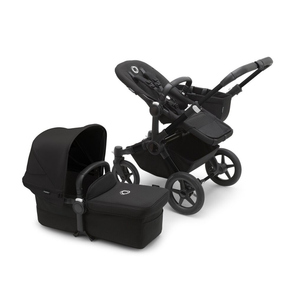 Bugaboo Donkey 5 Mono universalus vežimėlis, Black/Midnight Black-Midnight Black kaina ir informacija | Vežimėliai | pigu.lt