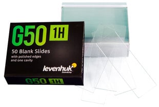 Одногнездные предметные стекла Levenhuk G50 1H, 50 шт. цена и информация | Телескопы и микроскопы | pigu.lt