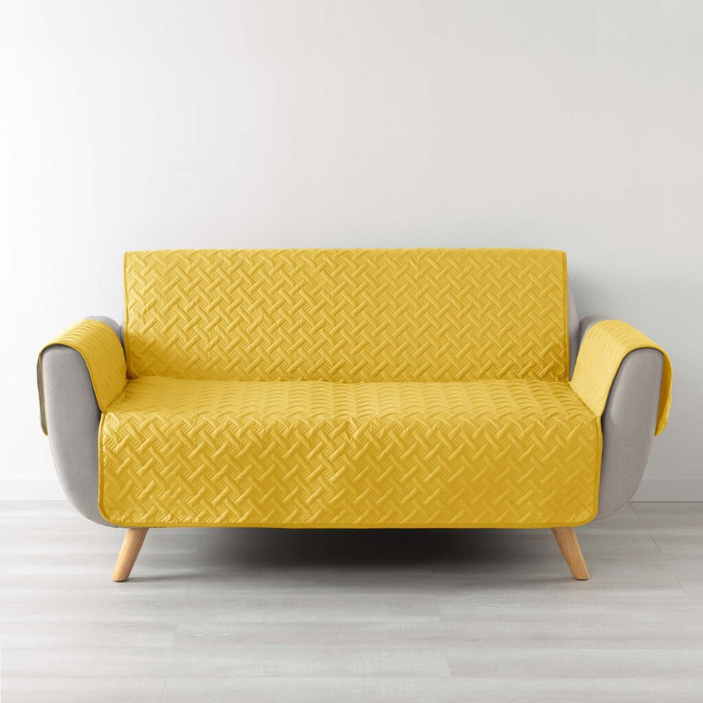 Douceur d’Intérieur sofos užtiesalas Lounge, 223x179 cm, geltonas kaina ir informacija | Baldų užvalkalai | pigu.lt
