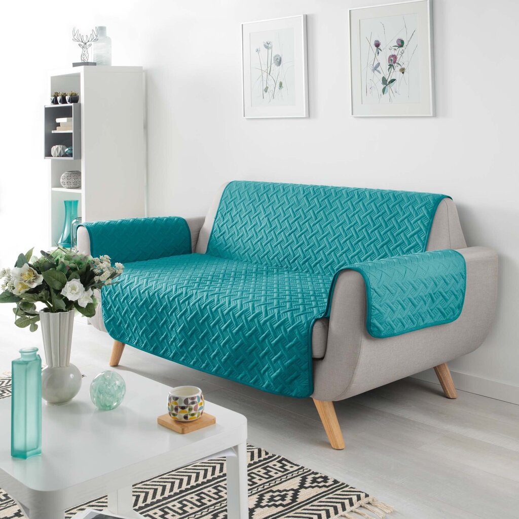 Douceur d’Intérieur sofos užtiesalas Lounge, 279x179 cm, mėlynas цена и информация | Baldų užvalkalai | pigu.lt