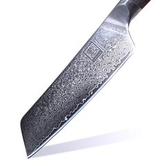 Японский нож из дамасской стали Oleio Zayiko, Profi, Santoku, 16 см цена и информация | Ножи и аксессуары для них | pigu.lt