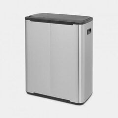 Мусорное ведро Brabantia, Bo Touch Bin 60L, матовая сталь FPP цена и информация | Мусорные баки | pigu.lt