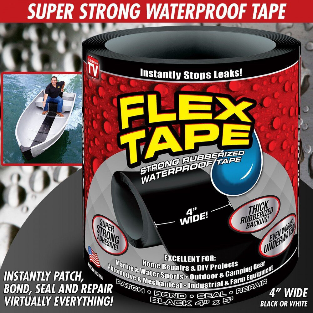 Vandeniui atspari lipni juosta Flex Tape, juoda kaina ir informacija | Mechaniniai įrankiai | pigu.lt