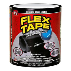 Водостойкая клейкая лента Flex Tape, черная цена и информация | Механические инструменты | pigu.lt