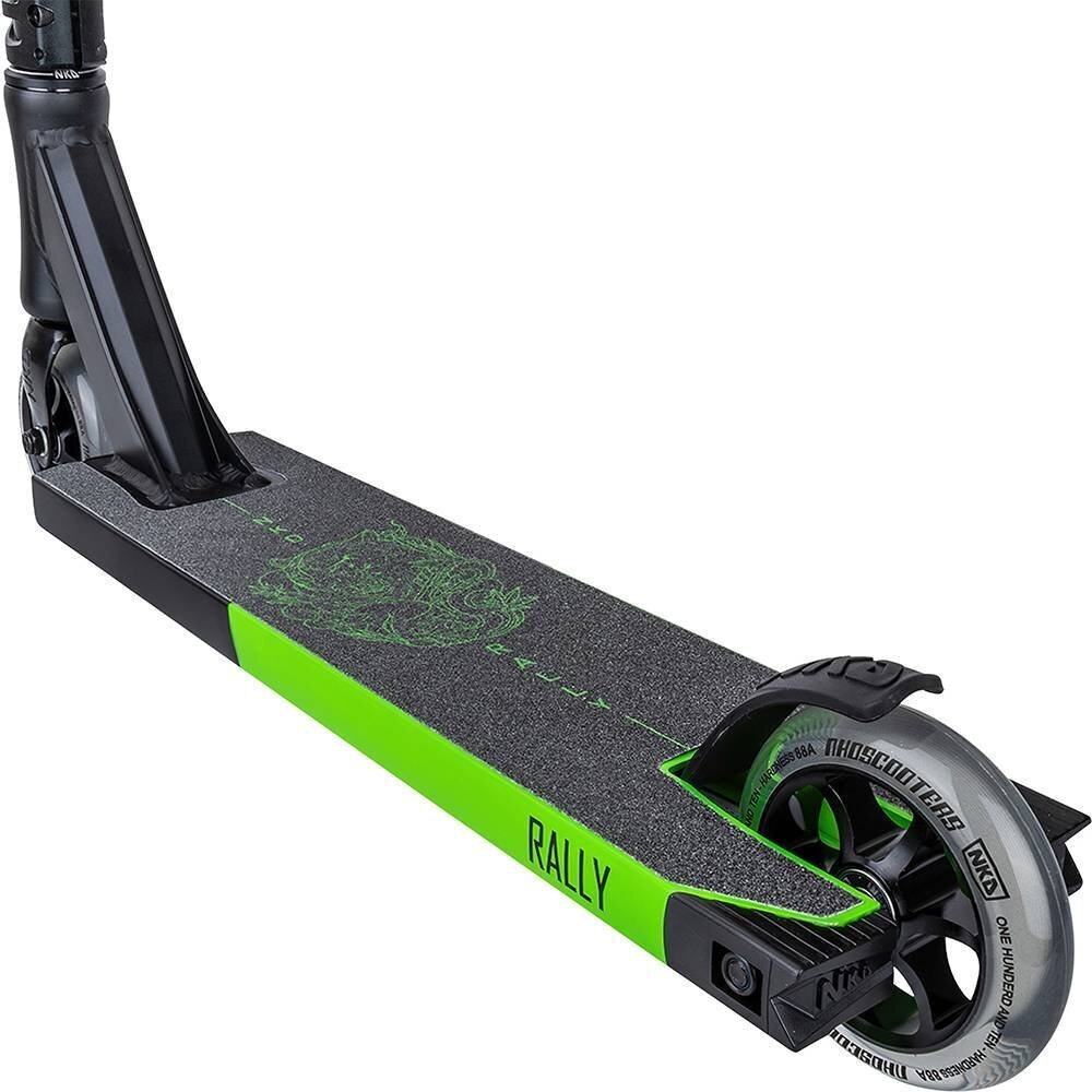 Triukų paspirtukas NKD Rally V4 Black Lime Green kaina ir informacija | Paspirtukai | pigu.lt