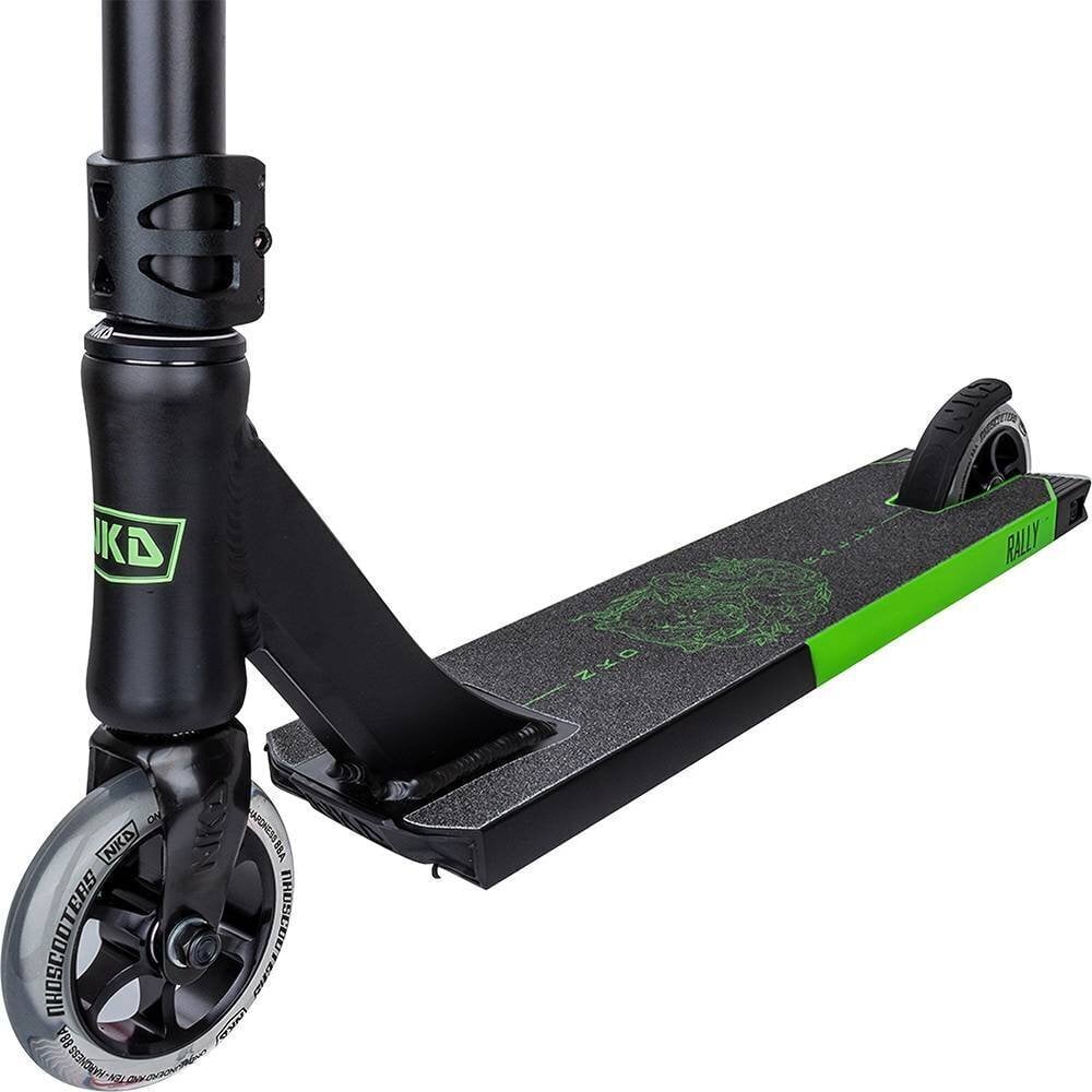 Triukų paspirtukas NKD Rally V4 Black Lime Green kaina ir informacija | Paspirtukai | pigu.lt