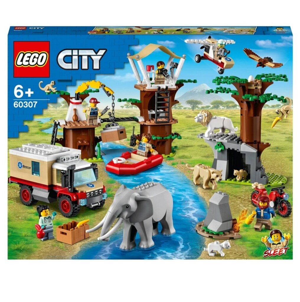 60307 LEGO® City Лагерь Спасения Дикой Природы Цена | Pigu.Lt