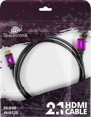 Spacetronik HDMI - HDMI 3m kaina ir informacija | Kabeliai ir laidai | pigu.lt