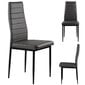 4-ių kėdžių komplektas ModernHome Prestige, juodas kaina ir informacija | Virtuvės ir valgomojo kėdės | pigu.lt