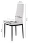 4-ių kėdžių komplektas ModernHome Prestige, baltas kaina ir informacija | Virtuvės ir valgomojo kėdės | pigu.lt