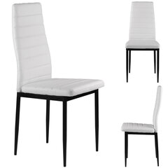 4-ių kėdžių komplektas ModernHome Prestige, baltas kaina ir informacija | Virtuvės ir valgomojo kėdės | pigu.lt