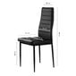 4-ių kėdžių komplektas ModernHome Goodhome, juodas kaina ir informacija | Virtuvės ir valgomojo kėdės | pigu.lt