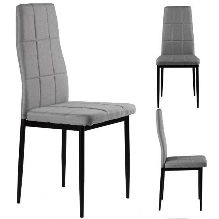 4-ių kėdžių komplektas ModernHome, pilkas цена и информация | Virtuvės ir valgomojo kėdės | pigu.lt