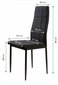 4-ių kėdžių komplektas ModernHome, juodas kaina ir informacija | Virtuvės ir valgomojo kėdės | pigu.lt