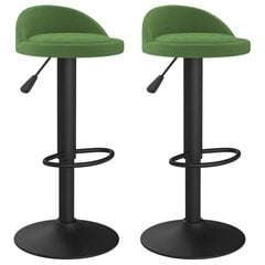 Барные стулья, 2 шт., зеленые цена и информация | Стулья для кухни и столовой | pigu.lt