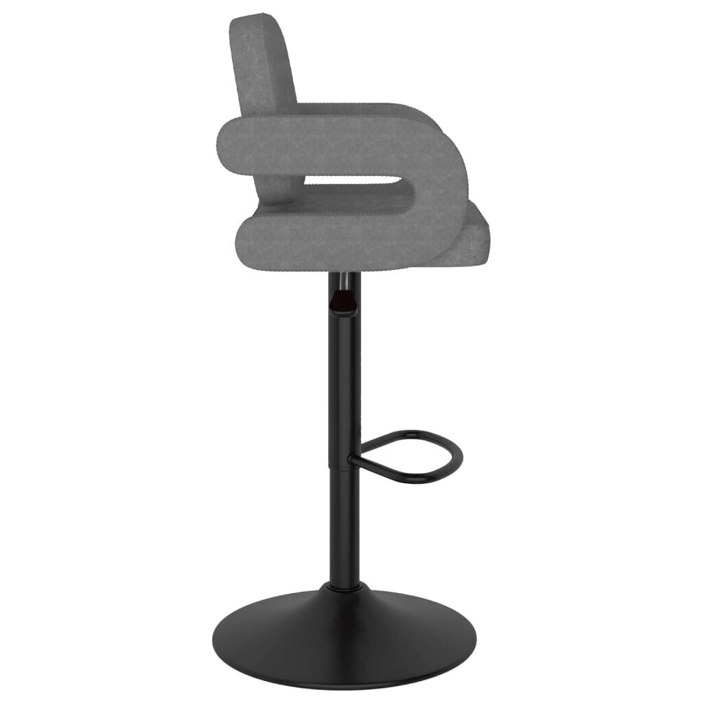 Baro taburetės, 2vnt., šviesiai pilkos spalvos, audinys kaina ir informacija | Virtuvės ir valgomojo kėdės | pigu.lt