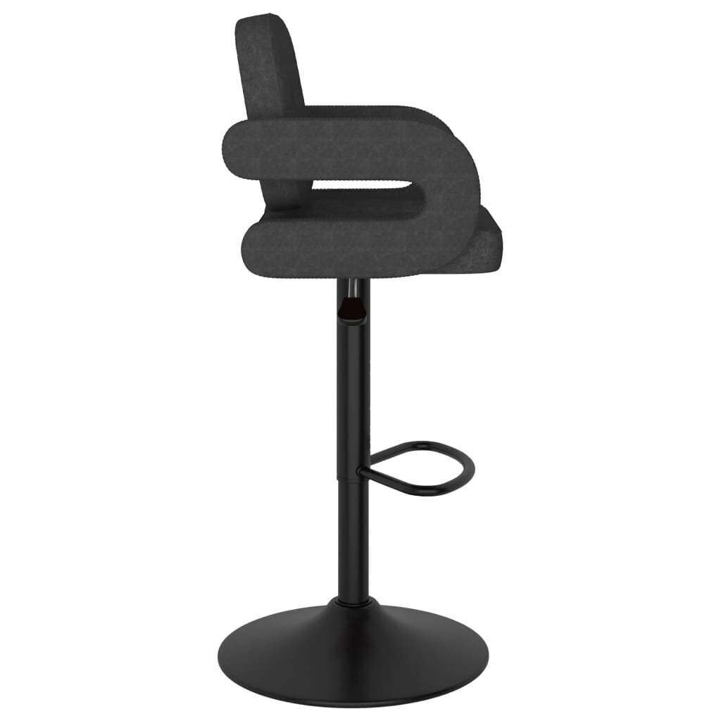 Baro taburetės, 2vnt., tamsiai pilkos spalvos, audinys kaina ir informacija | Virtuvės ir valgomojo kėdės | pigu.lt