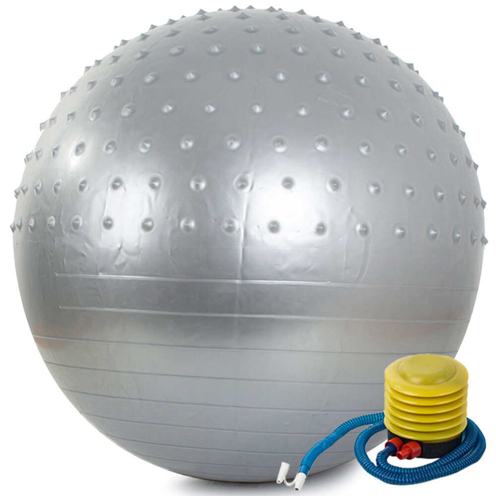 Gimnastikos kamuolys 65 cm, pilkas kaina ir informacija | Gimnastikos kamuoliai | pigu.lt
