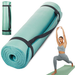 Коврик для йоги, 180 x 60, зеленый цена и информация | Коврики для йоги, фитнеса | pigu.lt