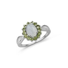 Серебряное (925) кольцо с драгоценными камнями, код ah5359-1213 AH5359-1213EU-55 цена и информация | Кольца | pigu.lt