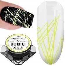 Гель для нейл-арта SEMILAC UV 07 SPIDER GUM NEON YELLOW, 5 г цена и информация | Лаки, укрепители для ногтей | pigu.lt