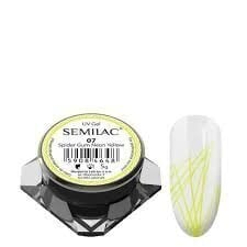 Gelis nagų dailei Semilac UV, Spider gum neon yellow 07, 5 g kaina ir informacija | Nagų lakai, stiprintojai | pigu.lt