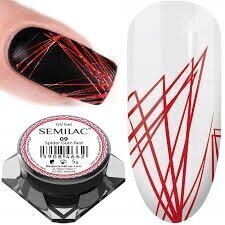 Гель для нейл-арта Semilac UV 09 SPIDER GUM RED, 5 г цена и информация | Лаки, укрепители для ногтей | pigu.lt