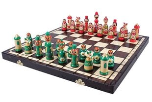 Шахматная доска с деревянными пуговицами Бабушка зеленая цена и информация | Настольные игры, головоломки | pigu.lt