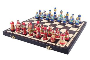 Шахматная доска с синими и красными пуговицами Бабушка цена и информация | Настольные игры, головоломки | pigu.lt