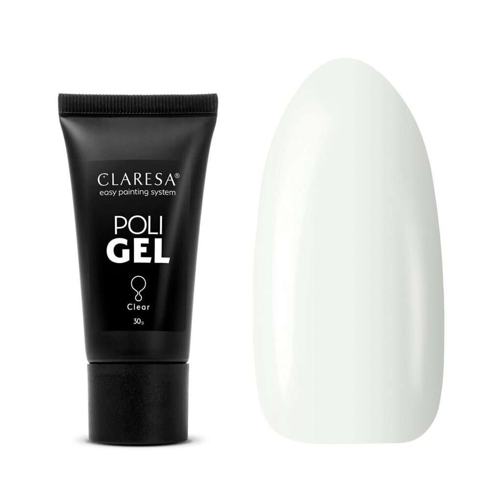 Poligeris Claresa Poli Gel Clear, 30 g kaina ir informacija | Nagų lakai, stiprintojai | pigu.lt