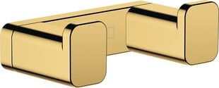 Двойной крючок Hansgrohe AddStoris, золотистого цвета цена и информация | Набор акскссуаров для ванной | pigu.lt