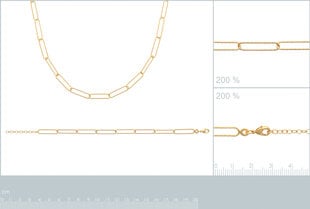 Браслет с золотым покрытием 750°, 19 см, произведено во Франции цена и информация | Женские браслеты | pigu.lt