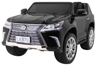 Dvivietis Vaikiškas elektromobilis "Lexus LX570", Juodas - Lakuotas kaina ir informacija | Elektromobiliai vaikams | pigu.lt