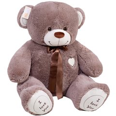Плюшевый медведь "I love you" 150 см Серо-коричневый цена и информация | Мягкие игрушки | pigu.lt