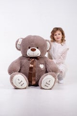Плюшевый медведь "I love you" 150 см Серо-коричневый цена и информация | Мягкие игрушки | pigu.lt