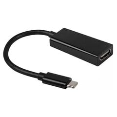 USB-C - HDMI 4K*2K 0,25m, juodas kaina ir informacija | Laidai telefonams | pigu.lt